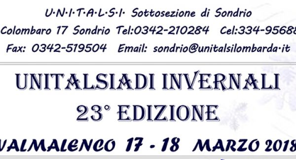 Unitalsiadi invernali 23^ edizione – Valmalenco, 17-18 marzo 2018